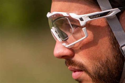 cycling glasses with prescription insert.